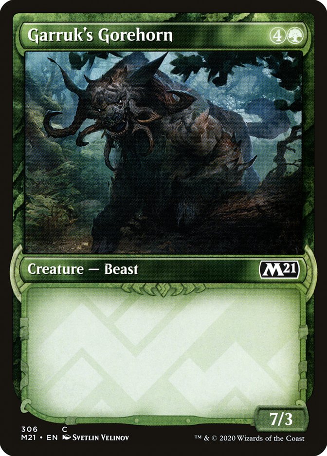 Garruk's Gorehorn (Showcase) [Core Set 2021] MTG Single Magic: The Gathering | Red Claw Gaming