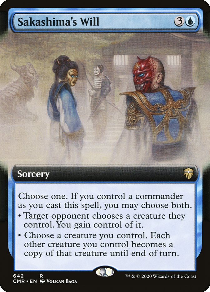 Sakashima's Will (Extended Art) [Commander Legends] MTG Single Magic: The Gathering | Red Claw Gaming