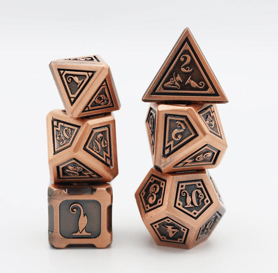 Alchemist Metals: Copper - Metal RPG Dice Set Dice & Counters Foam Brain Games | Red Claw Gaming