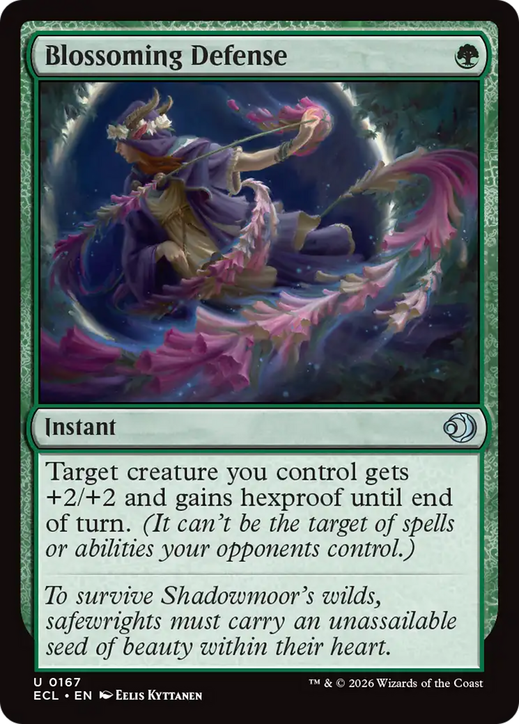 Blossoming Defense [Lorwyn Eclipsed] MTG Single Magic: The Gathering | Red Claw Gaming