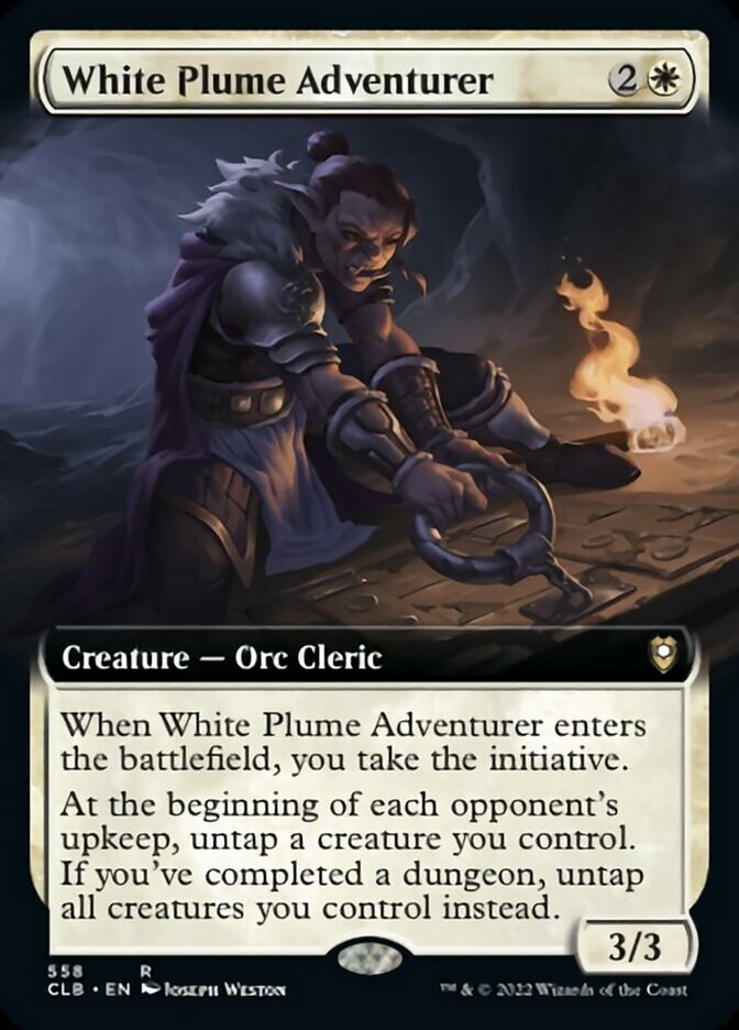 White Plume Adventurer (Extended Art) [Commander Legends: Battle for Baldur's Gate] MTG Single Magic: The Gathering | Red Claw Gaming