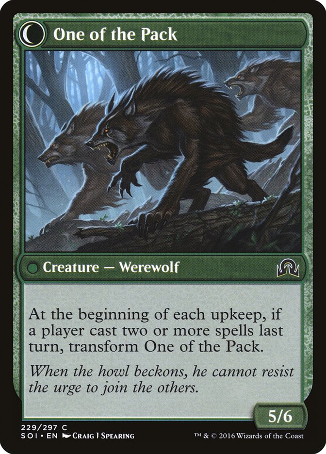 Solitary Hunter // One of the Pack [Shadows over Innistrad] MTG Single Magic: The Gathering | Red Claw Gaming