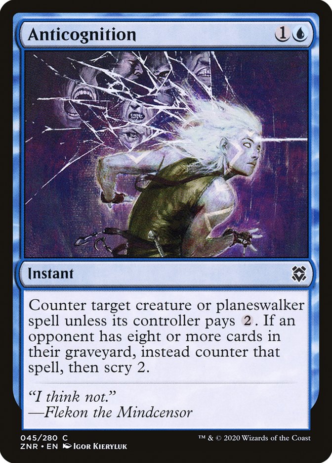 Anticognition [Zendikar Rising] MTG Single Magic: The Gathering | Red Claw Gaming