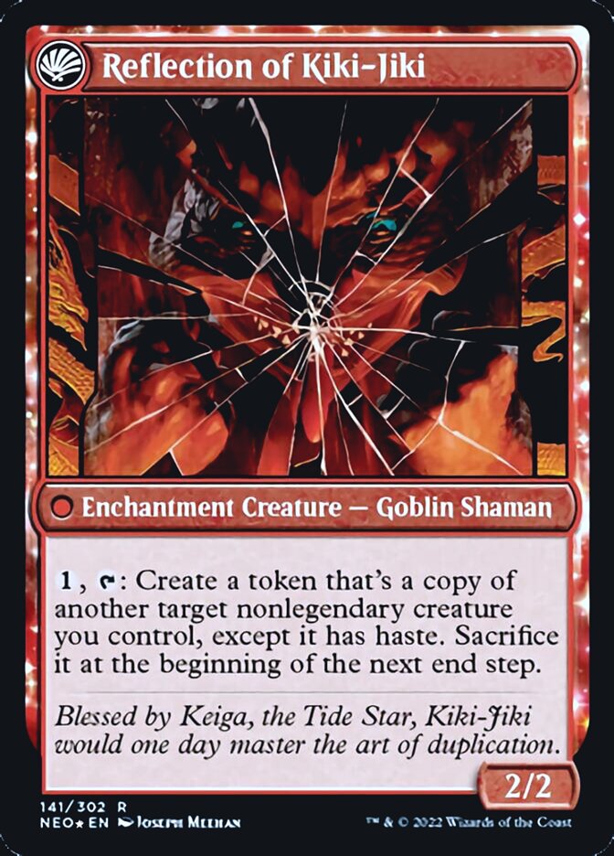 Fable of the Mirror-Breaker // Reflection of Kiki-Jiki [Kamigawa: Neon Dynasty Prerelease Promos] MTG Single Magic: The Gathering | Red Claw Gaming