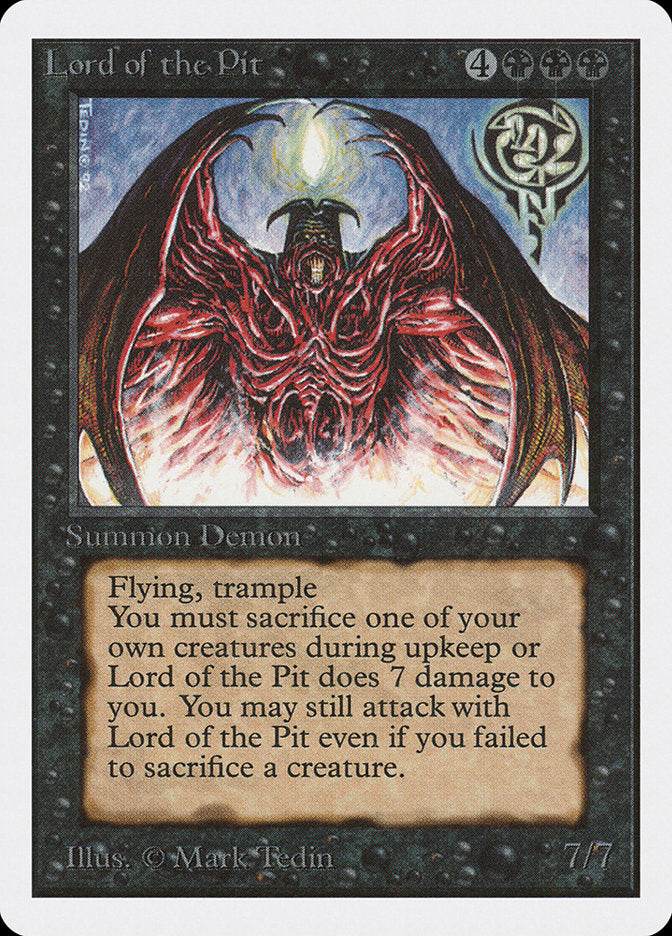 Lord of the Pit [Unlimited Edition] MTG Single Magic: The Gathering | Red Claw Gaming
