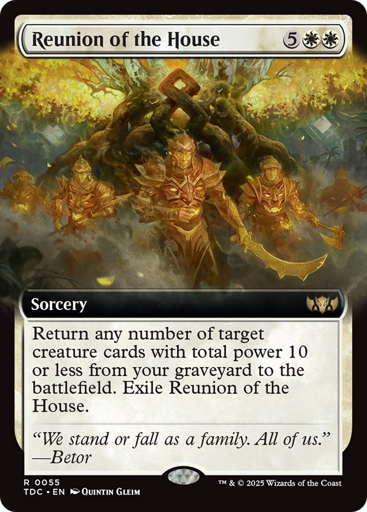 Reunion of the House (Extended Art) [Tarkir: Dragonstorm Commander] MTG Single Magic: The Gathering | Red Claw Gaming