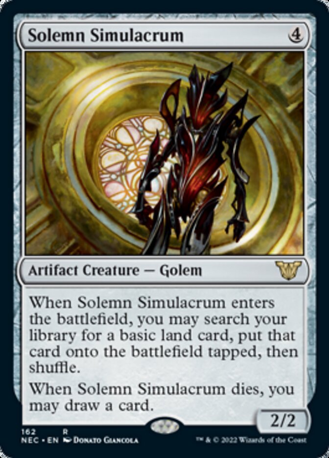 Solemn Simulacrum [Kamigawa: Neon Dynasty Commander] MTG Single Magic: The Gathering | Red Claw Gaming