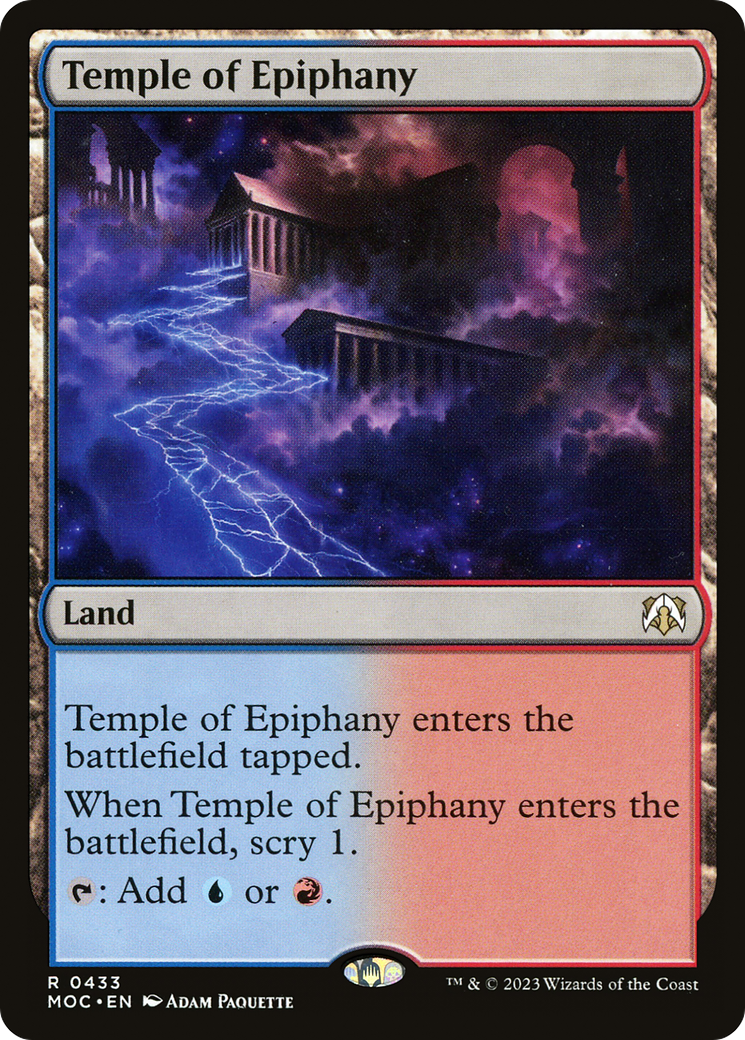 Temple of Epiphany [March of the Machine Commander] MTG Single Magic: The Gathering | Red Claw Gaming