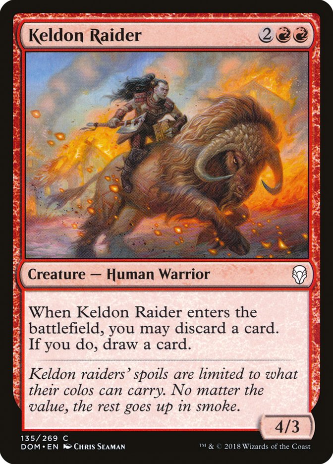 Keldon Raider [Dominaria] MTG Single Magic: The Gathering | Red Claw Gaming