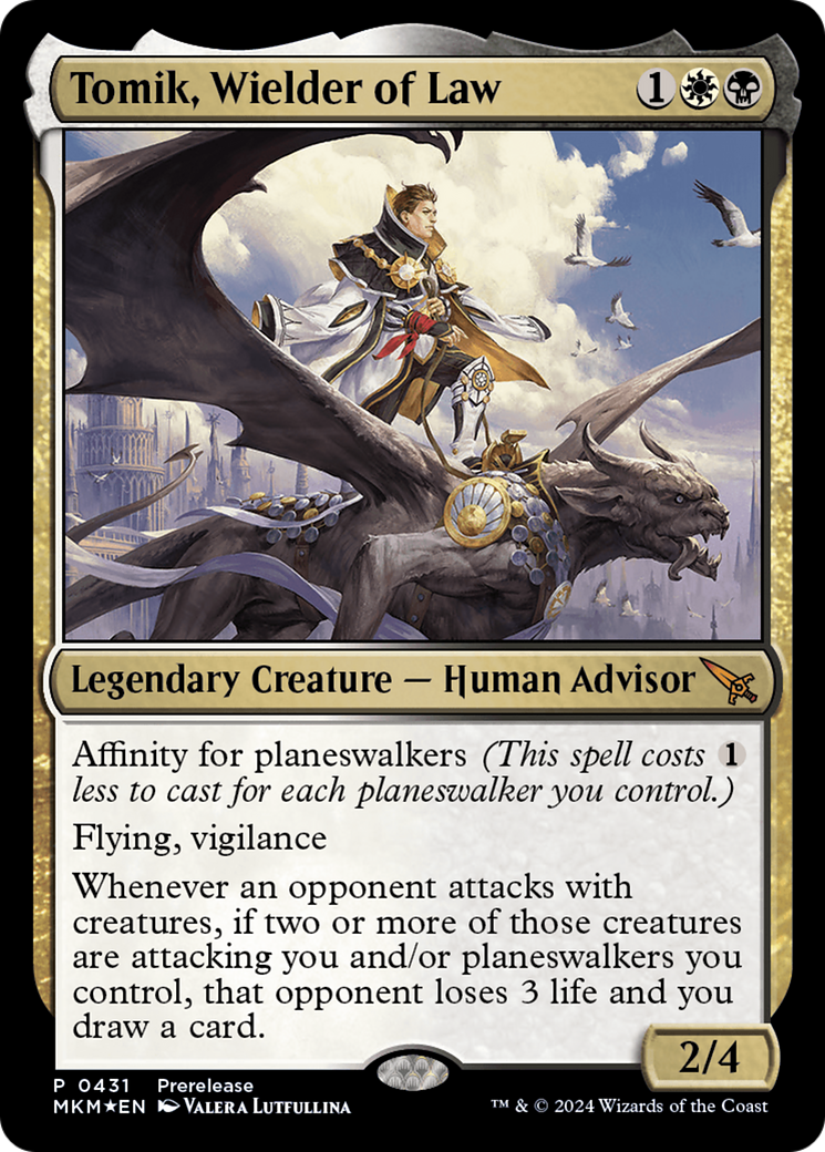 Tomik, Wielder of Law [Murders at Karlov Manor Prerelease Promos] MTG Single Magic: The Gathering | Red Claw Gaming
