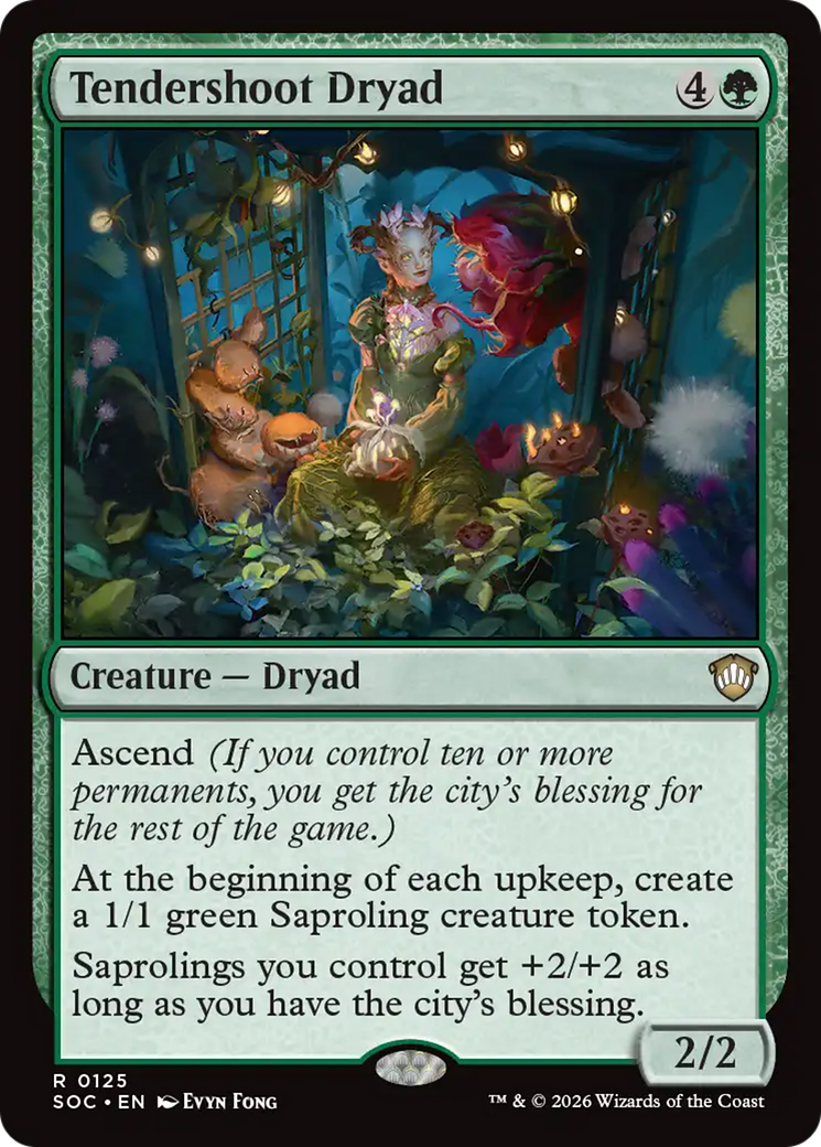Tendershoot Dryad [Secrets of Strixhaven Commander] MTG Single Magic: The Gathering | Red Claw Gaming