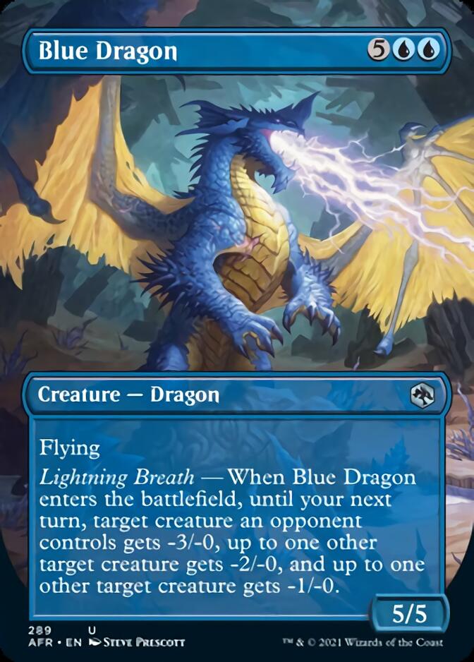 Blue Dragon (Borderless Alternate Art) [Dungeons & Dragons: Adventures in the Forgotten Realms] MTG Single Magic: The Gathering | Red Claw Gaming
