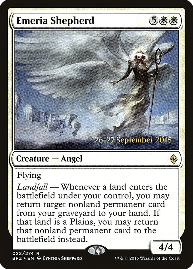 Emeria Shepherd [Battle for Zendikar Prerelease Promos] MTG Single Magic: The Gathering | Red Claw Gaming