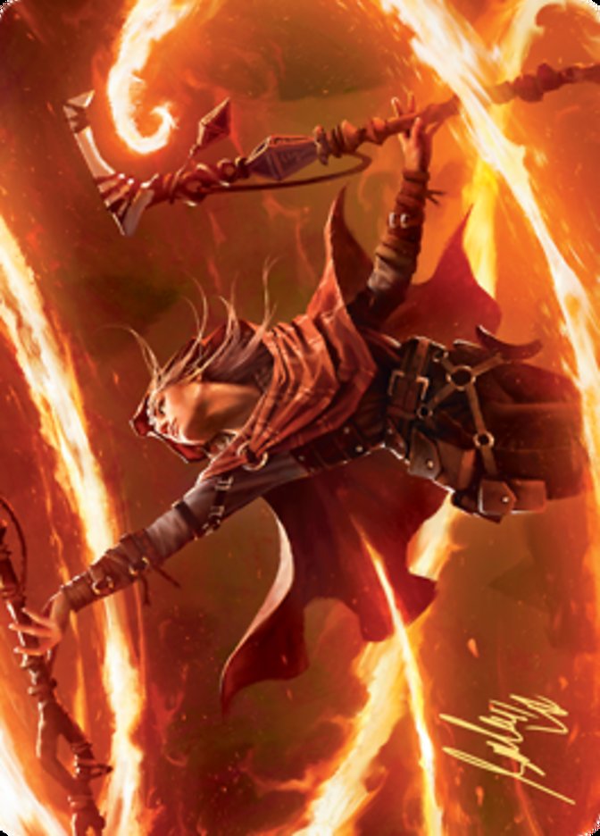 Magmatic Channeler Art Card (Gold-Stamped Signature) [Zendikar Rising Art Series] MTG Single Magic: The Gathering | Red Claw Gaming