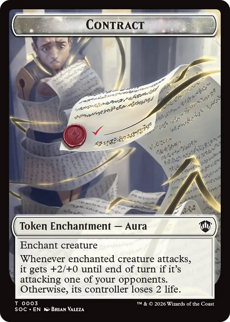 Contract // Copy Double-Sided Token [Secrets of Strixhaven Commander Tokens] MTG Single Magic: The Gathering | Red Claw Gaming