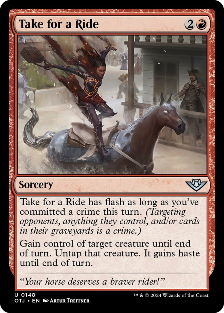 Take for a Ride [Outlaws of Thunder Junction] MTG Single Magic: The Gathering | Red Claw Gaming