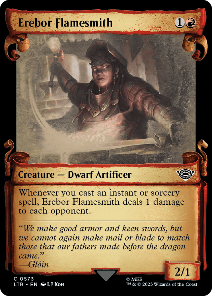 Erebor Flamesmith [The Lord of the Rings: Tales of Middle-Earth Showcase Scrolls] MTG Single Magic: The Gathering | Red Claw Gaming
