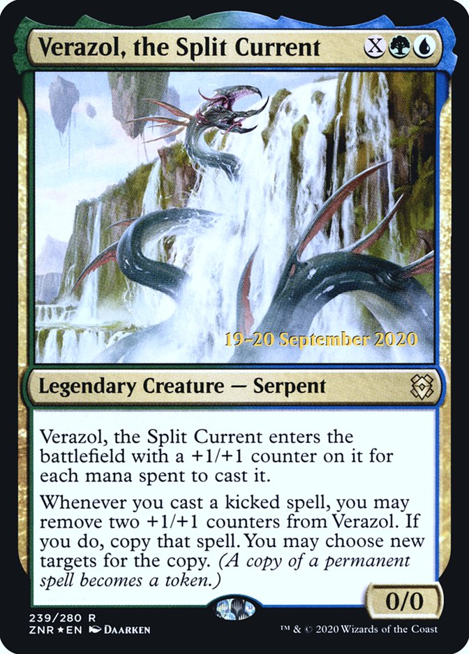 Verazol, the Split Current [Zendikar Rising Prerelease Promos] MTG Single Magic: The Gathering | Red Claw Gaming