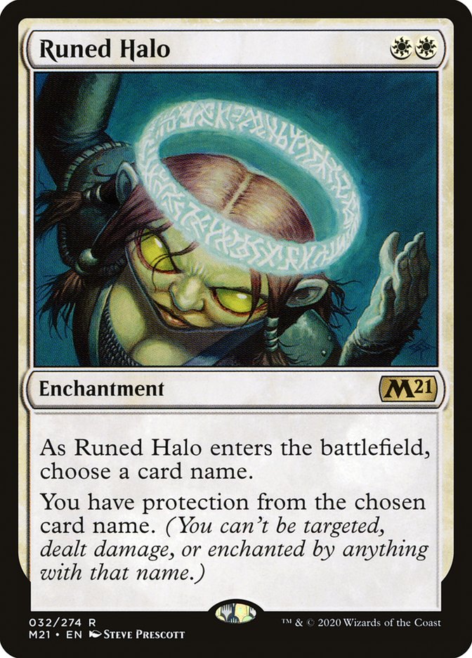Runed Halo [Core Set 2021] MTG Single Magic: The Gathering | Red Claw Gaming