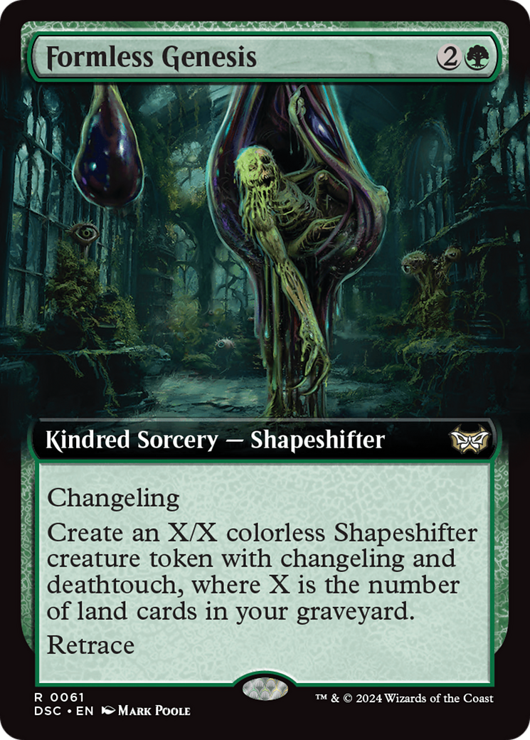 Formless Genesis (Extended Art) [Duskmourn: House of Horror Commander] MTG Single Magic: The Gathering | Red Claw Gaming