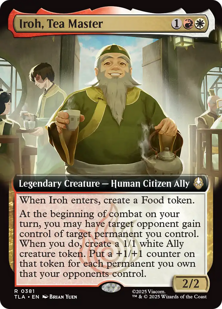 Iroh, Tea Master (Extended Art) [Avatar: The Last Airbender] MTG Single Magic: The Gathering | Red Claw Gaming