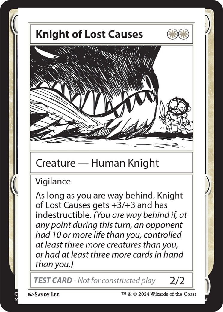 Knight of Lost Causes [Mystery Booster 2 Playtest Cards] MTG Single Magic: The Gathering | Red Claw Gaming