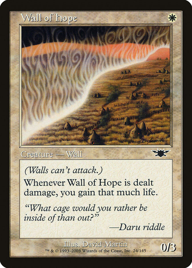 Wall of Hope [Legions] MTG Single Magic: The Gathering | Red Claw Gaming