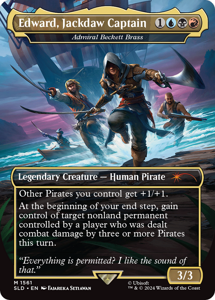 Edward, Jackdaw Captain - Admiral Beckett Brass [Secret Lair Drop Series] MTG Single Magic: The Gathering | Red Claw Gaming