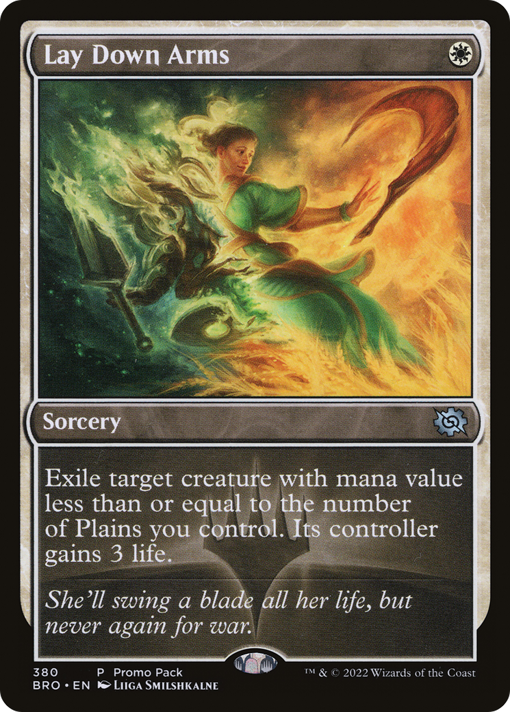 Lay Down Arms (Promo Pack) [The Brothers' War Promos] MTG Single Magic: The Gathering | Red Claw Gaming