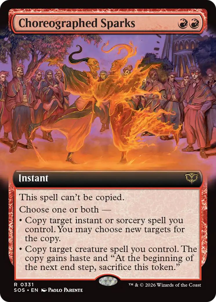 Choreographed Sparks (Extended Art) [Secrets of Strixhaven] MTG Single Magic: The Gathering | Red Claw Gaming