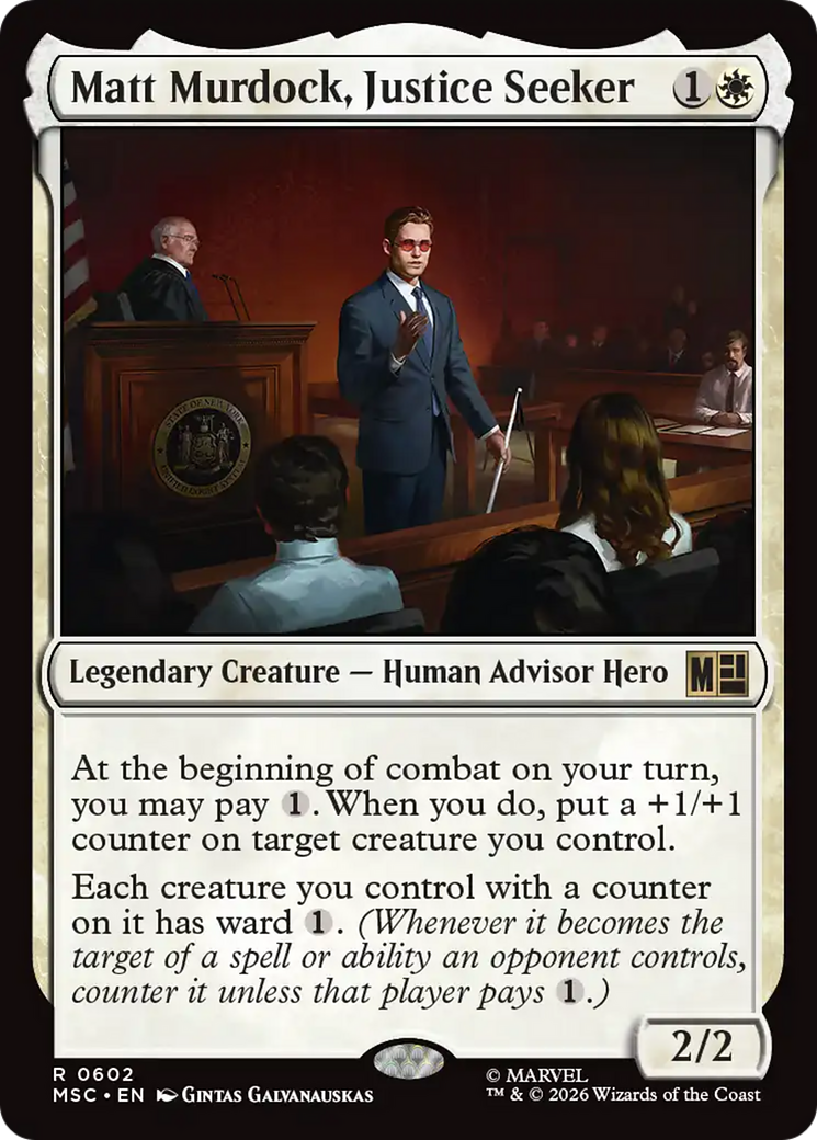 Matt Murdock, Justice Seeker [Marvel Super Heroes Commander] MTG Single Magic: The Gathering | Red Claw Gaming
