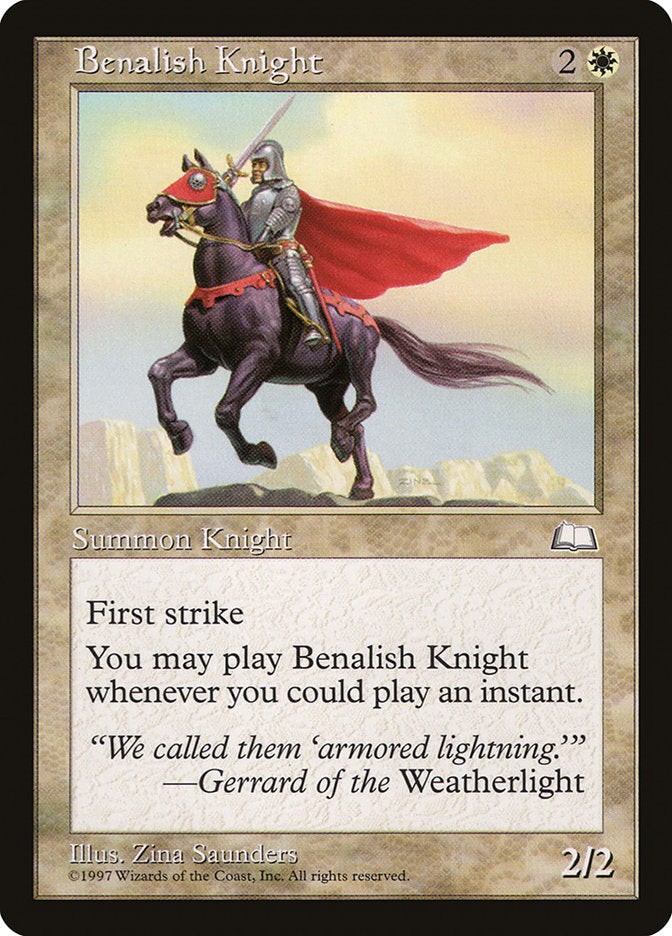 Benalish Knight [Weatherlight] MTG Single Magic: The Gathering | Red Claw Gaming