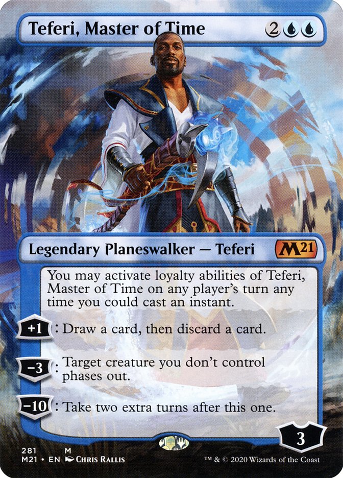 Teferi, Master of Time (Borderless) [Core Set 2021] MTG Single Magic: The Gathering | Red Claw Gaming