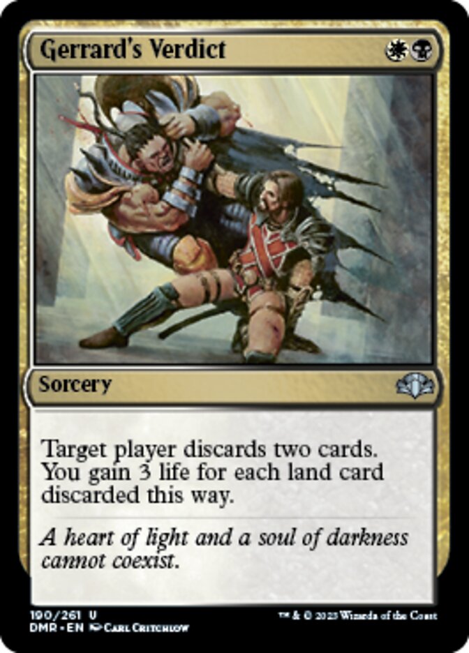Gerrard's Verdict [Dominaria Remastered] MTG Single Magic: The Gathering | Red Claw Gaming