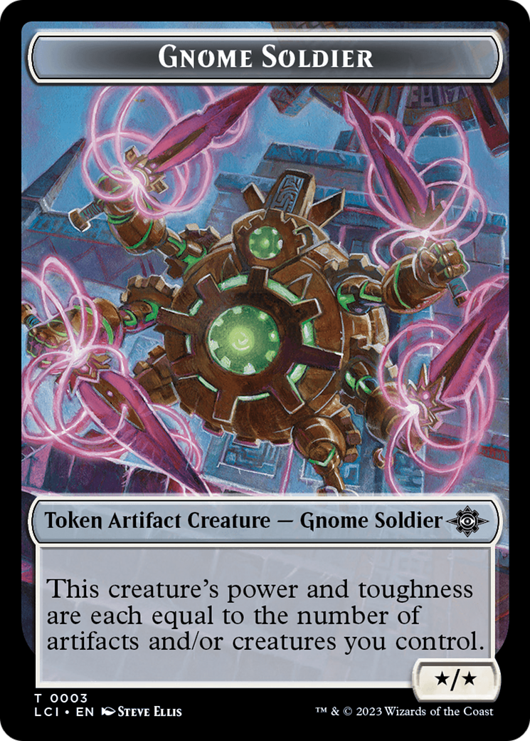 Treasure (0002) // Gnome Soldier Double-Sided Token [Jurassic World Collection Tokens] MTG Single Magic: The Gathering | Red Claw Gaming