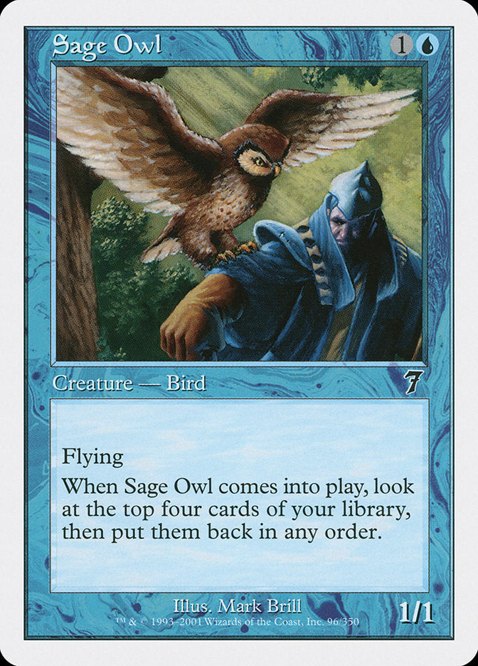 Sage Owl [Seventh Edition] MTG Single Magic: The Gathering | Red Claw Gaming