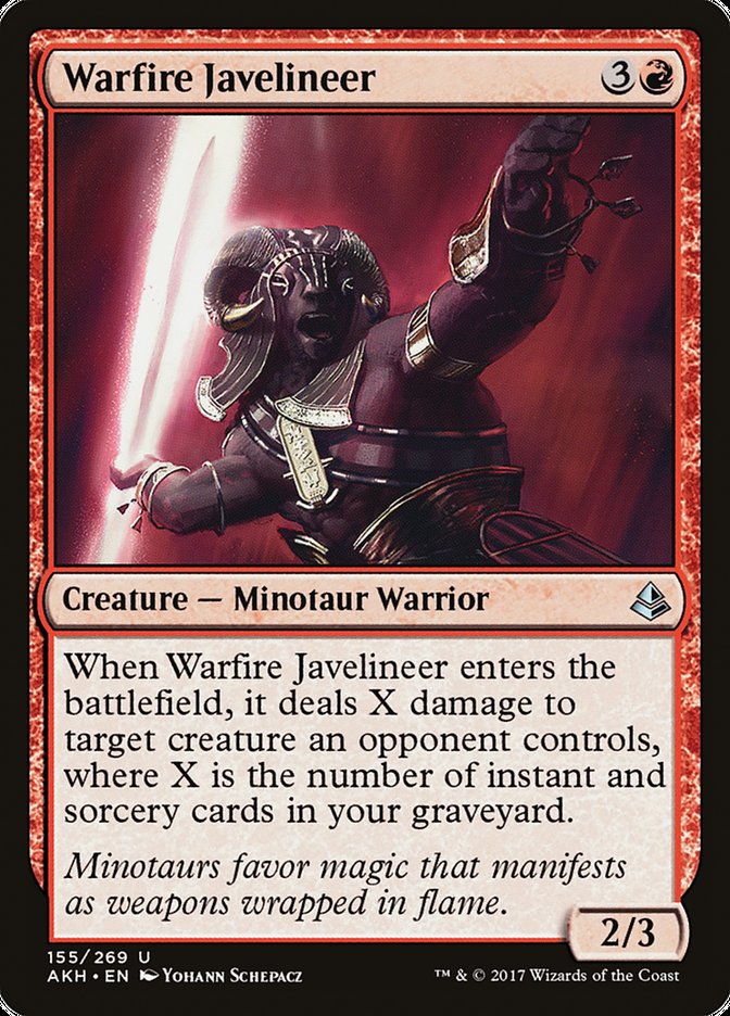 Warfire Javelineer [Amonkhet] MTG Single Magic: The Gathering | Red Claw Gaming