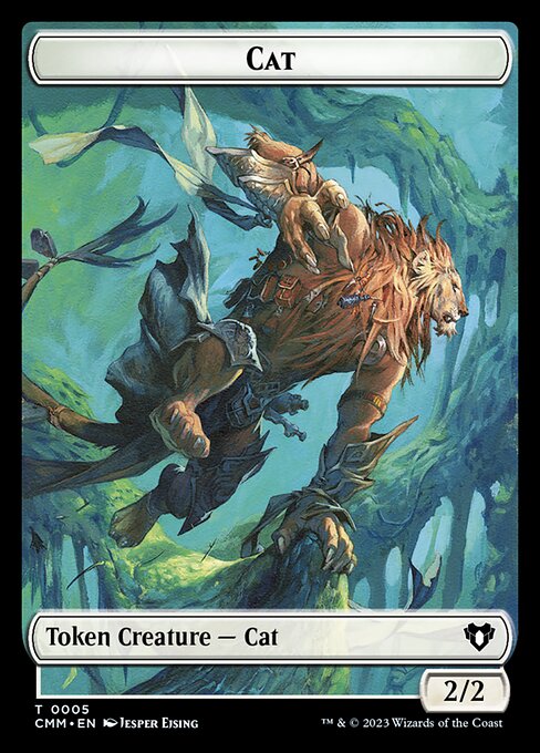 Spirit (0010) // Cat (0005) Double-Sided Token [Commander Masters Tokens] MTG Single Magic: The Gathering    | Red Claw Gaming