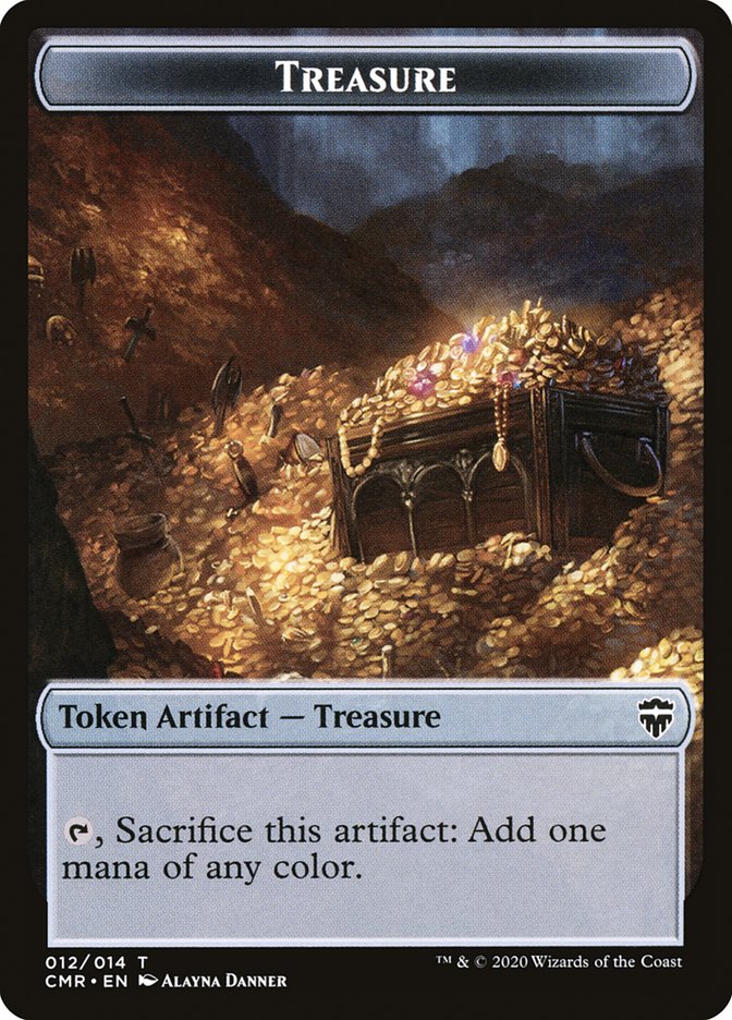 Rock // Treasure Double-Sided Token [Commander Legends Tokens] MTG Single Magic: The Gathering | Red Claw Gaming