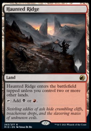 Haunted Ridge (Promo Pack) [Innistrad: Midnight Hunt Promos] MTG Single Magic: The Gathering | Red Claw Gaming
