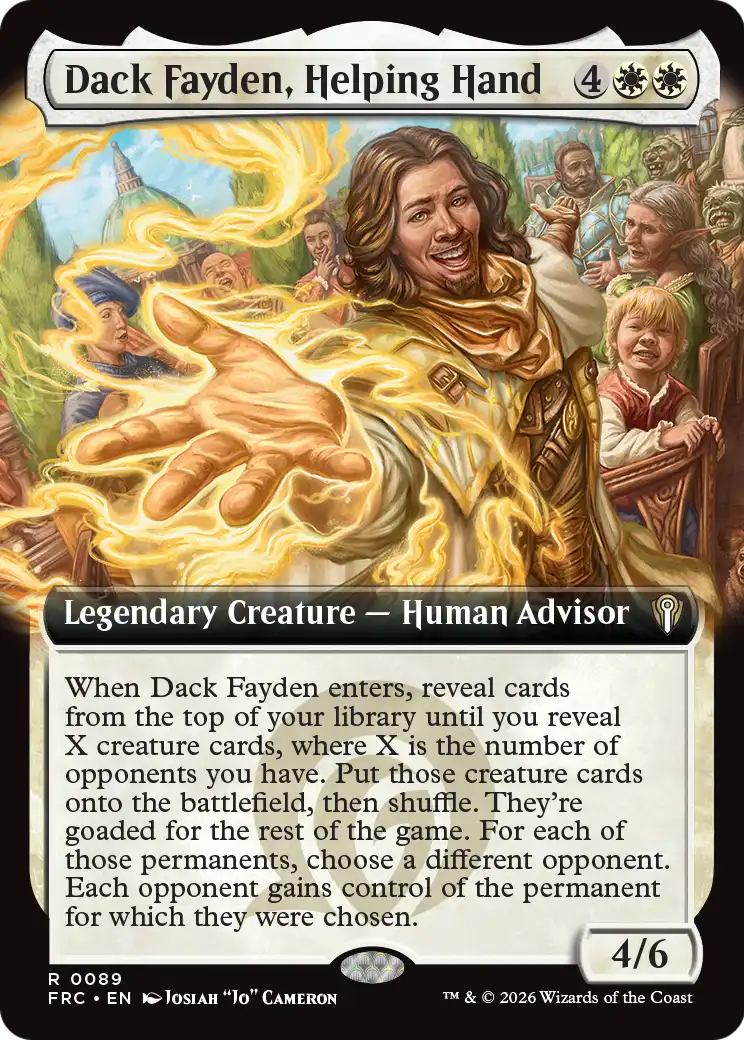 Dack Fayden, Helping Hand (Extended Art) [Reality Fracture Commander] | Red Claw Gaming