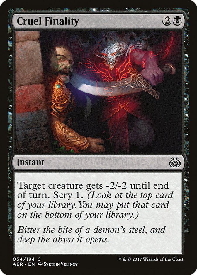 Cruel Finality [Aether Revolt] MTG Single Magic: The Gathering | Red Claw Gaming