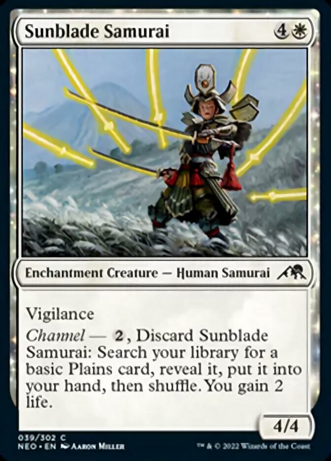 Sunblade Samurai [Kamigawa: Neon Dynasty] MTG Single Magic: The Gathering    | Red Claw Gaming