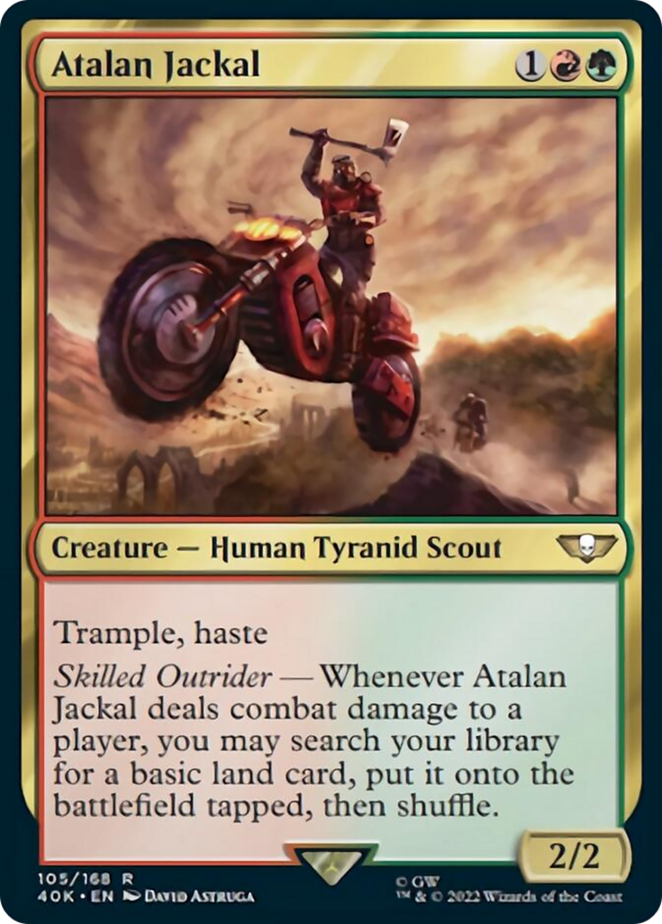 Atalan Jackal (Surge Foil) [Warhammer 40,000] MTG Single Magic: The Gathering | Red Claw Gaming