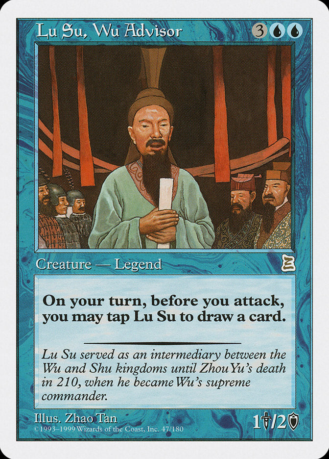 Lu Su, Wu Advisor [Portal Three Kingdoms] MTG Single Magic: The Gathering | Red Claw Gaming
