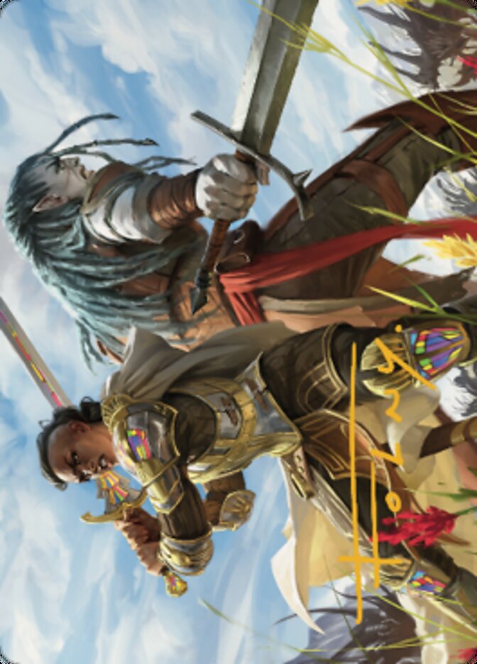 Join Forces Art Card (Gold-Stamped Signature) [Dominaria United Art Series] MTG Single Magic: The Gathering | Red Claw Gaming