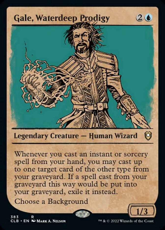 Gale, Waterdeep Prodigy (Showcase) [Commander Legends: Battle for Baldur's Gate] MTG Single Magic: The Gathering | Red Claw Gaming