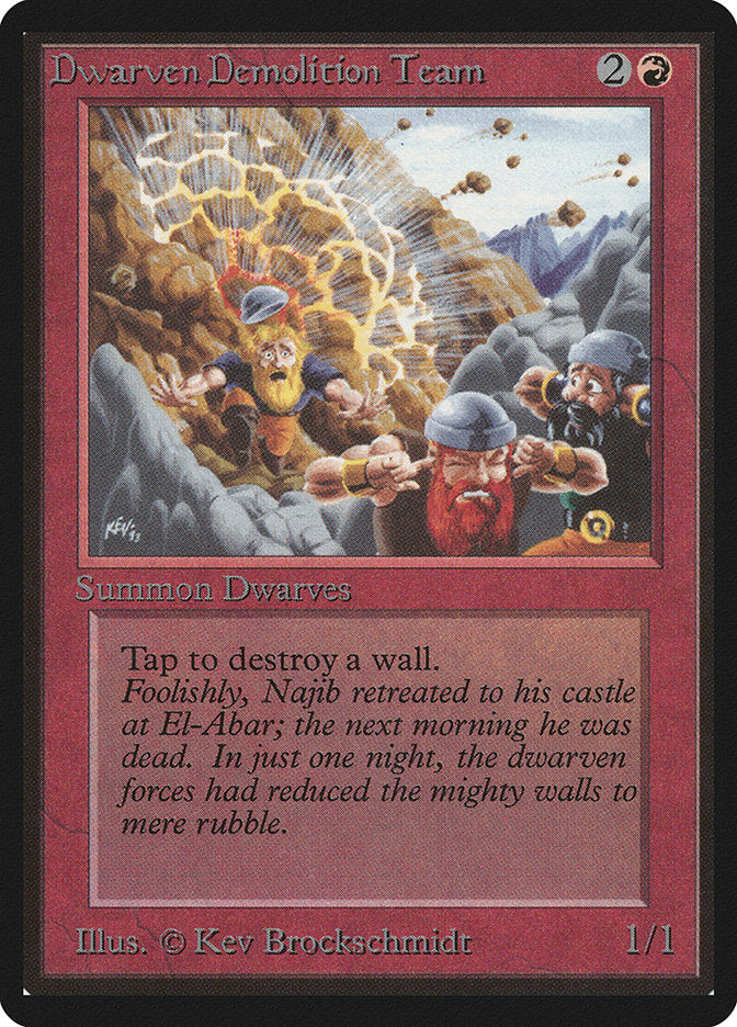 Dwarven Demolition Team [Beta Edition] MTG Single Magic: The Gathering | Red Claw Gaming