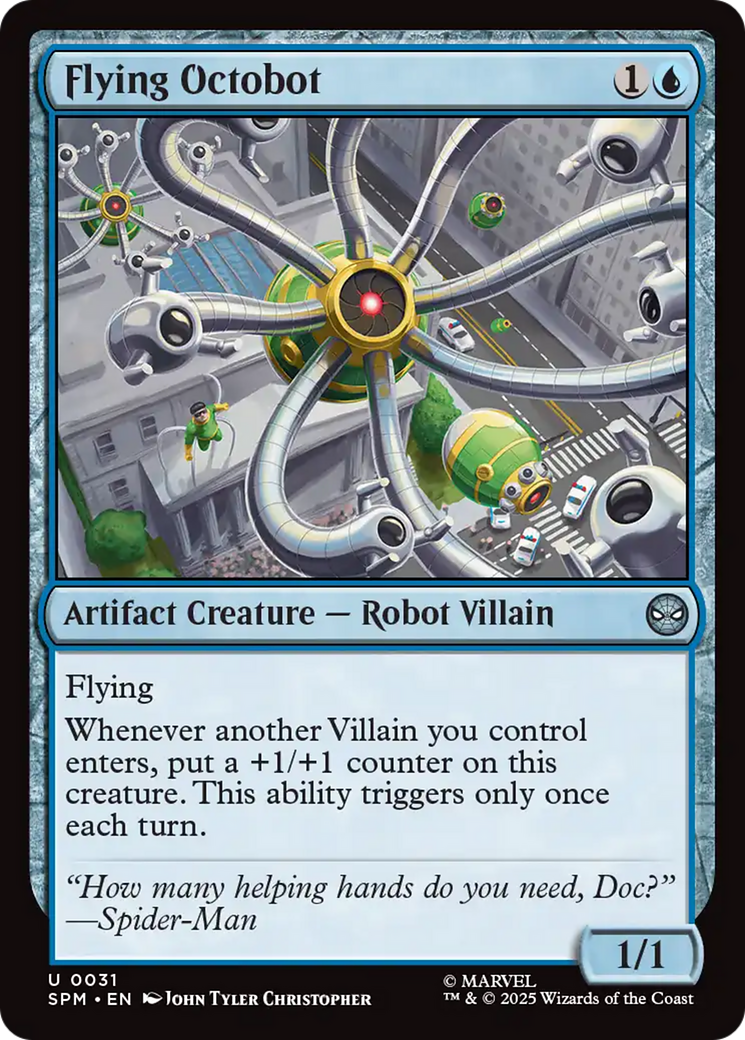Flying Octobot [Marvel's Spider-Man] MTG Single Magic: The Gathering | Red Claw Gaming