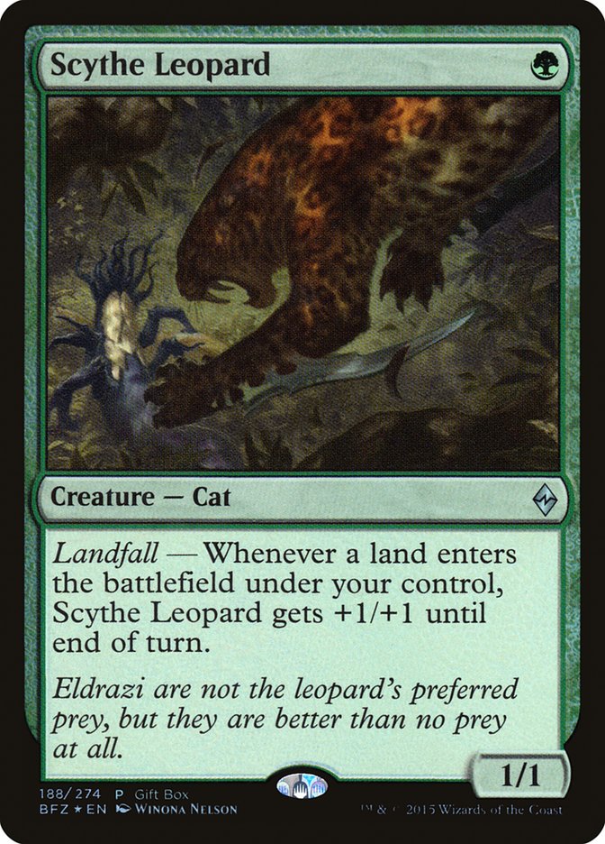 Scythe Leopard (Gift Box) [Battle for Zendikar Promos] MTG Single Magic: The Gathering | Red Claw Gaming